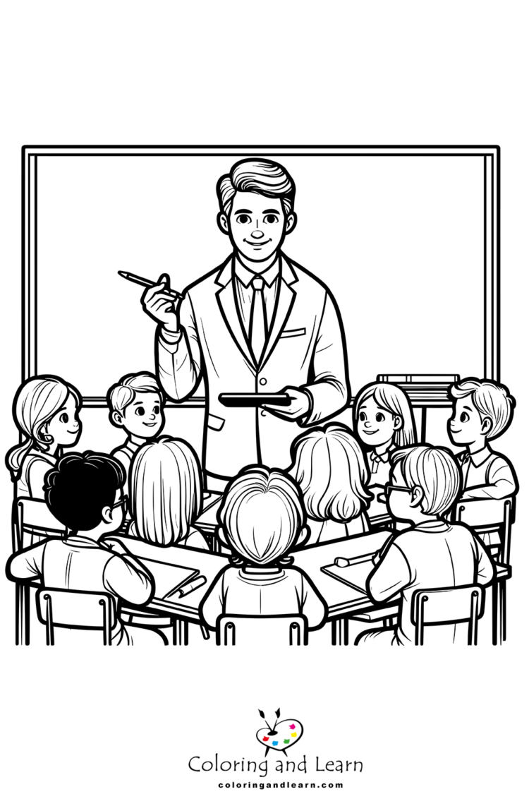 teacher coloring pages 2