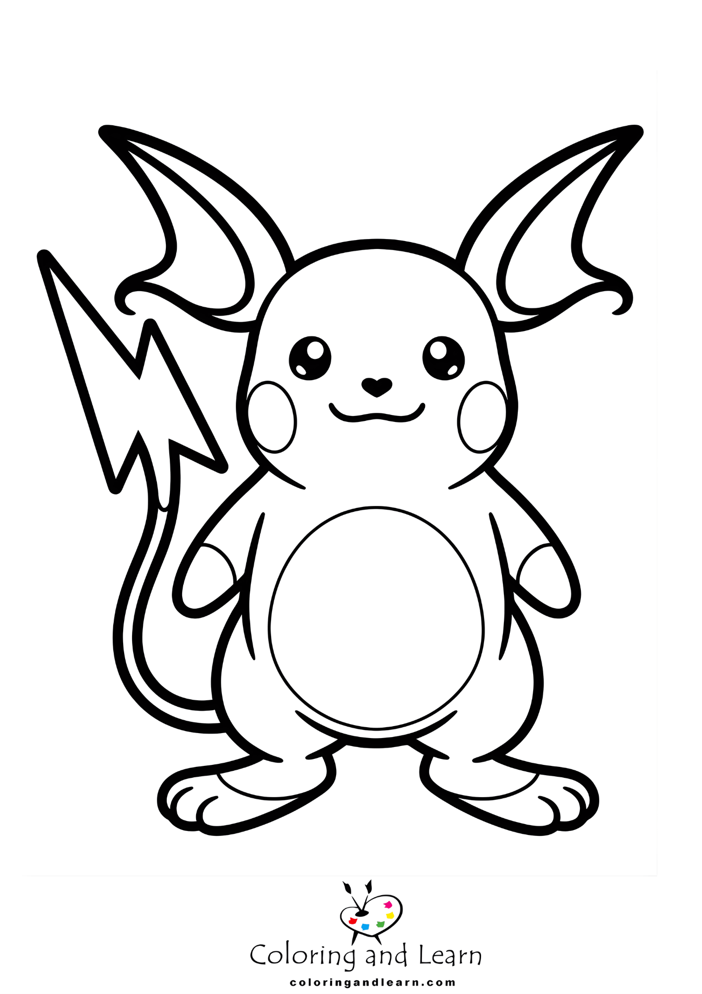 raichu coloring pages 1