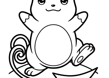 raichu coloring pages 2
