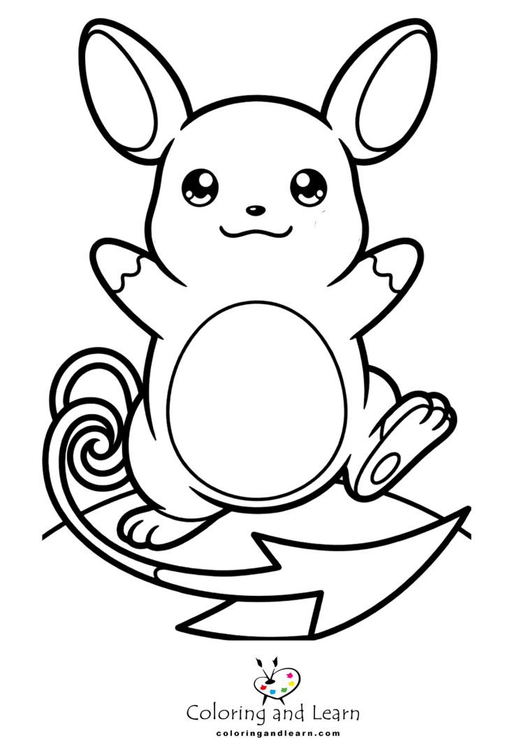 raichu coloring pages 2